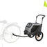 Remorque vélo pour chien Trixie pliable, capacité jusqu'à 22 kg, idéale pour balades en toute sécurité
