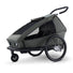 Remorque vélo enfant 2 places Croozer Kid Ellma 2 en olive avec confort et sécurité renforcée pour balades à vélo
