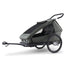 Remorque velo enfant 2 places Croozer Kid Ellma 2 couleur olive avec structure robuste et securite optimale