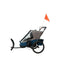 Remorque vélo enfant 2 places 3-In-1 Ax.Bike avec poussette intégrée et drapeau de sécurité