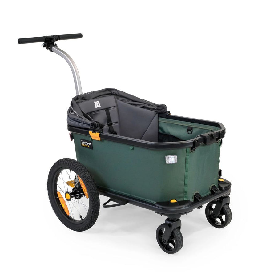 Le kit siège enfant de Burley transforme la remorque vélo Hopper en poussette confortable