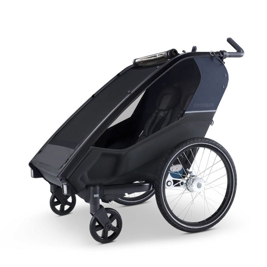 Remorque vélo poussette Croozer Kid Lykke 2 places, confortable et pratique pour transporter deux enfants en toute sécurité