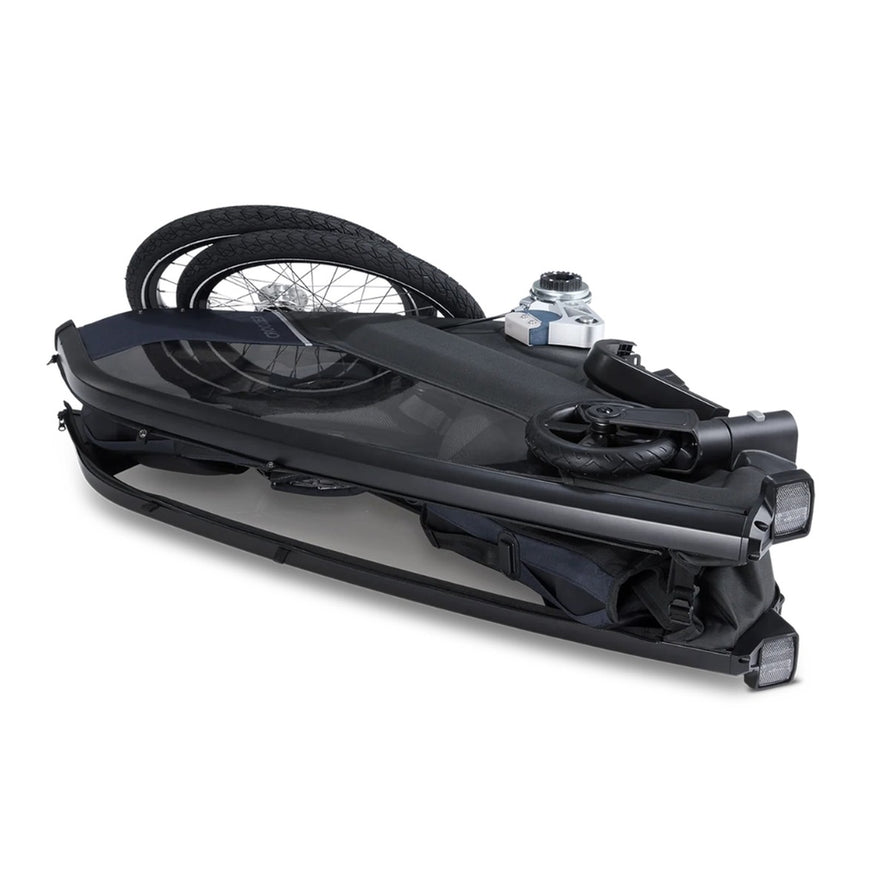 Remorque velo poussette Croozer Kid Lykke 2 places pliable pour un transport facile et pratique