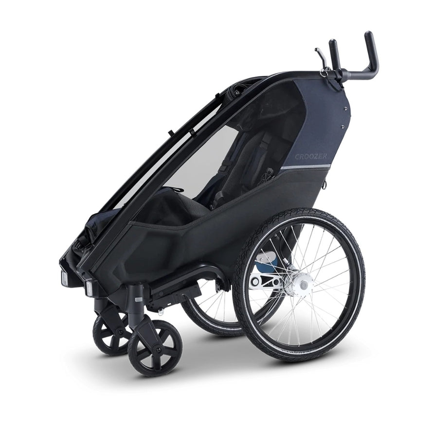 Remorque vélo poussette Croozer Kid Lykke 2 places robuste et lumineuse pour balades en famille en toute sécurité