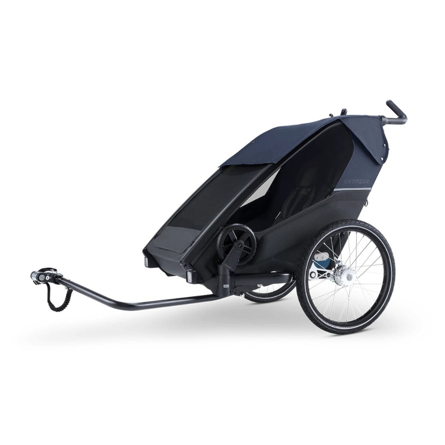 Remorque vélo poussette Croozer Kid Lykke 2 places, sécurité et confort pour balades à vélo avec enfants
