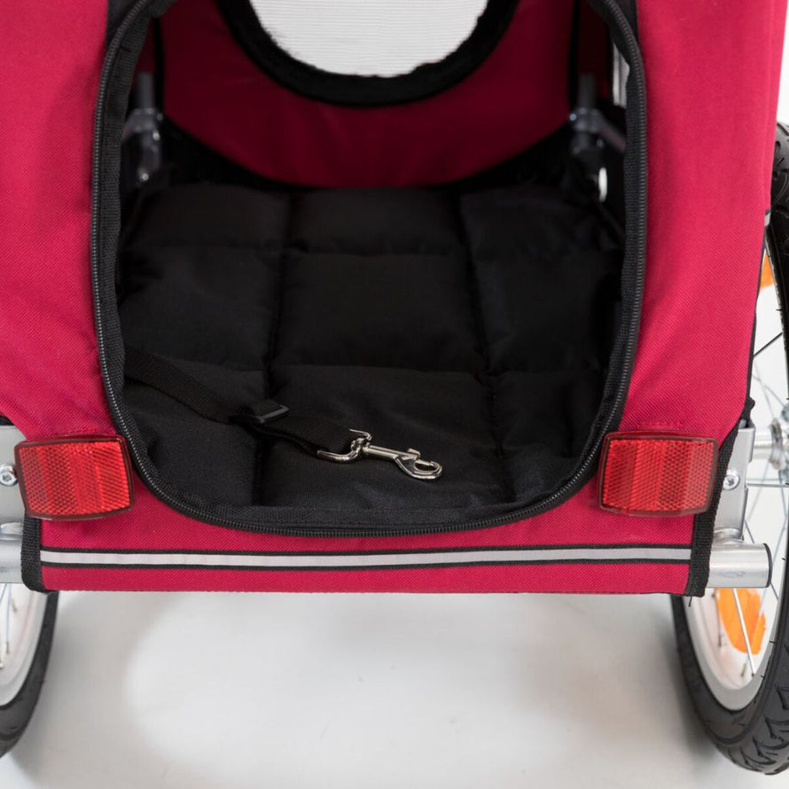 Remorque vélo rouge Trixie pour petits chiens