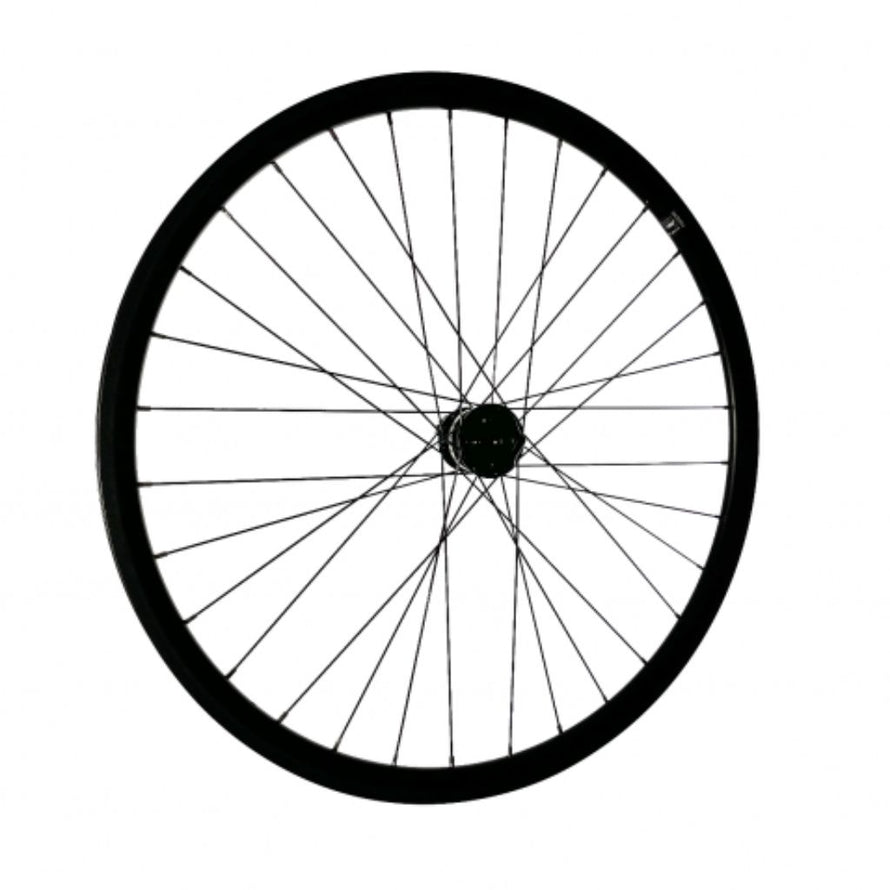 roue avec dynamo pour vélo gravel avec axe traversant shutter précision