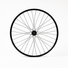 Roue vélo avant 650B avec jante noire Mach1, rayons noirs et moyeu avant, idéale pour vélo urbain et trekking