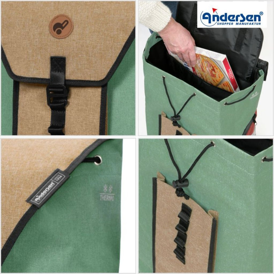 Sac pour Caddie vélo Andersen Shopper 50L +16L isotherme
