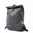 Sac à dos sacoche vélo Badawin Ali 28 L noir, vue de profil avec logo Badawin et fermeture étanche