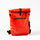 Vue avant du sac à dos convertible en sacoche vélo Badawin Ali 28 L rouge
