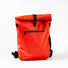 Vue avant du sac à dos convertible en sacoche vélo Badawin Ali 28 L rouge