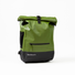 Vue trois quarts du sac convertible en sacoche vélo Badawin Anna 27 L vert