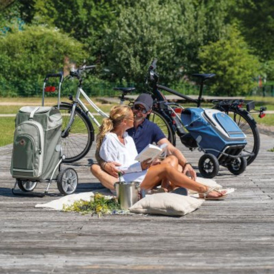 Sac pour châssis Andersen, pour aller faire ses courses à vélo avec un chariot attelé au porte-bagages