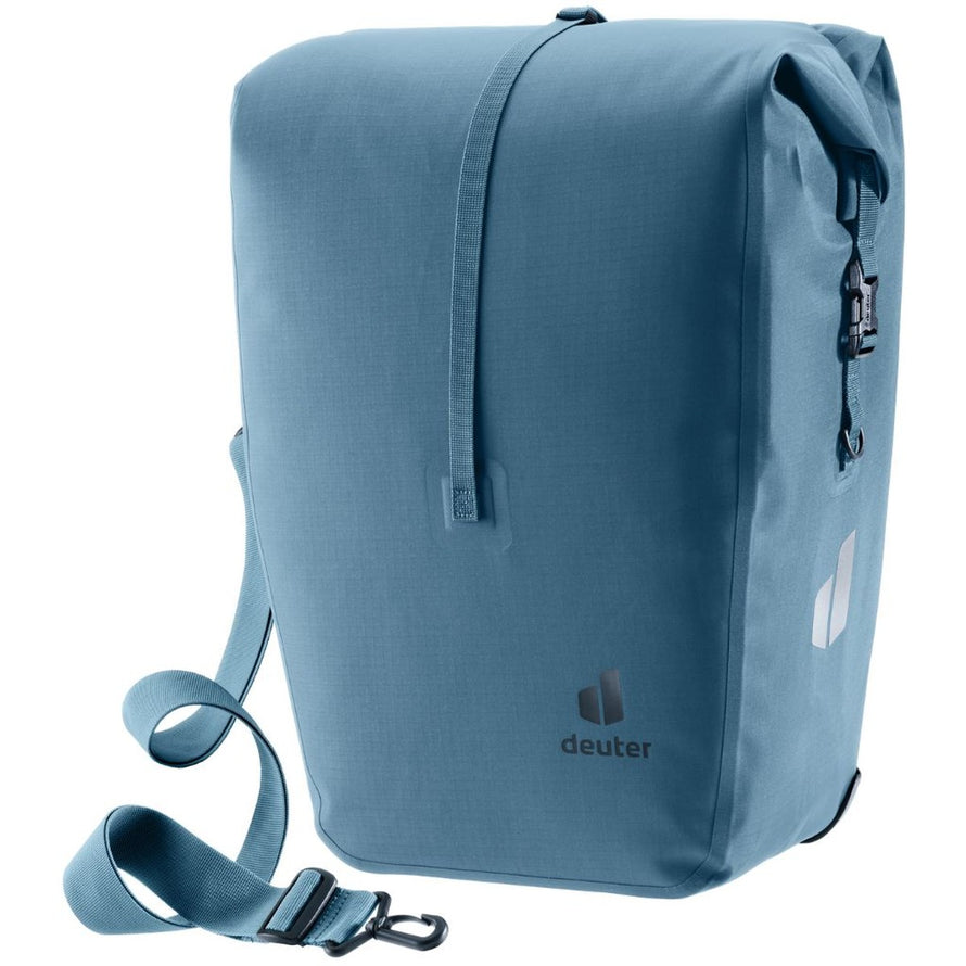 Sacoche arriere velo Deuter Visby bleu clair, robuste et ideale pour les trajets quotidiens en ville