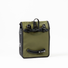Vue trois quarts arrière de la sacoche arrière Badawin Aaron 23 L verte pour porte-bagages