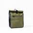 Vue trois quarts de la sacoche arrière Badawin Aaron 23 L verte pour porte-bagages