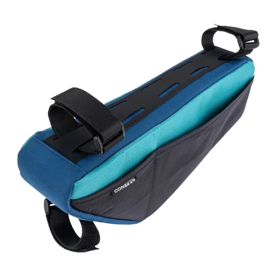 Sacoche cadre vélo 2L Contec Urban Nomad 2.0 bleu et noir, parfaite pour vos trajets urbains quotidiens