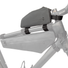 sacoche de cadre top tube m-wave rough ride ii installée sur un vélo avec attaches velcro pour le bikepacking