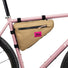 Sacoche cadre vélo Giddy Up Wedge Swift Industries 3,3L taupe, légère et résistante pour sorties vélo urbaines et randonnées