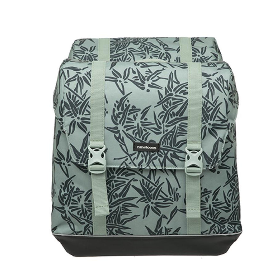 Paire de sacoches Alma Bamboo Newlooxs vertes, vue de face