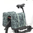Paire de sacoches Alma Bamboo Newlooxs vertes, vue sur le vélo