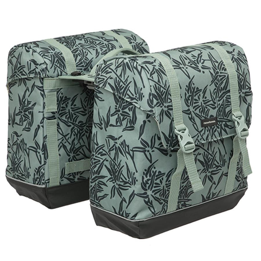 Paire de sacoches Alma Bamboo Newlooxs vertes, vue de côté