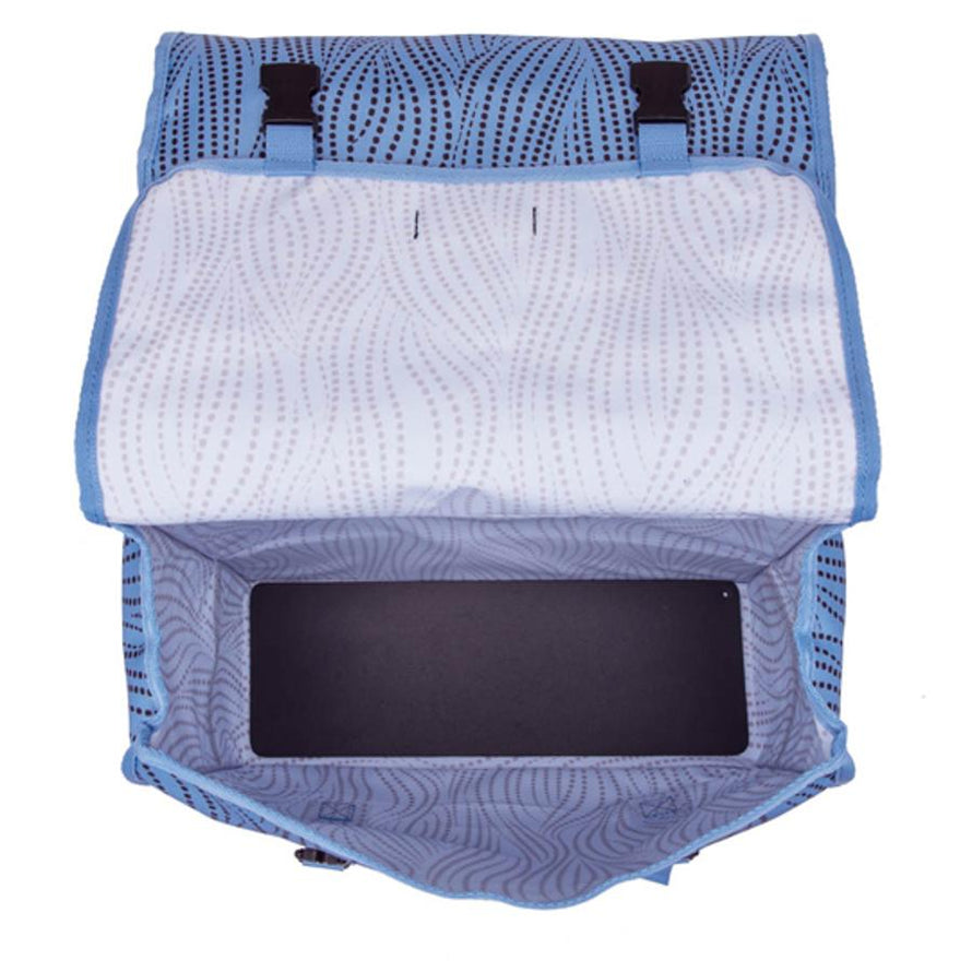 sacoche double newlooxs bleue alma vue de l'intérieur