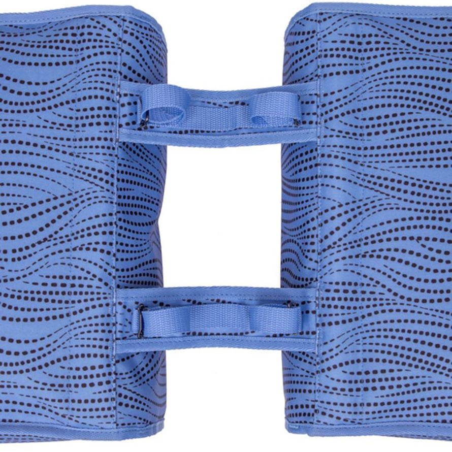 sacoche double newlooxs bleue alma vue du pont et des poignées