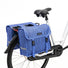 sacoche double newlooxs bleue alma vue fixées sur vélo