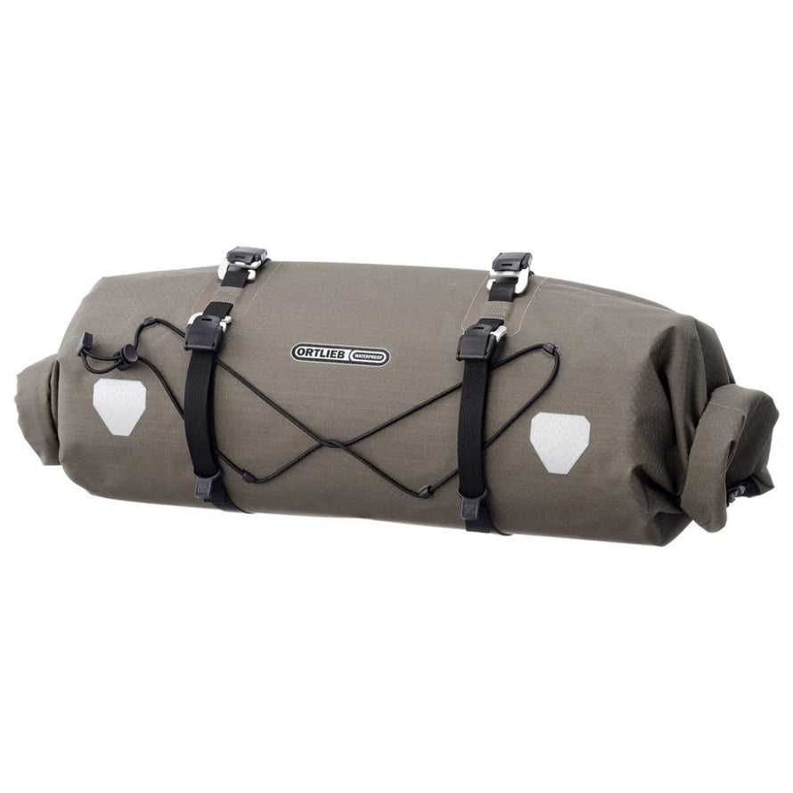 Sacoche de guidon Bikepacking Ortlieb Pack-Flex 15L olive, étanche et robuste pour aventures vélo