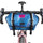 Sacoche de guidon Catalyst Pack Swift Industries bleu avec logo rose fluo, idéale pour bikepacking et cyclotourisme