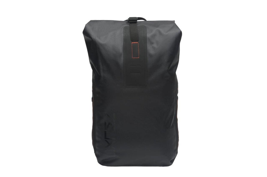 Sacoche convertible en sacs à dos Varo Backpack Newlooxs noire, vue mode sacoche. 