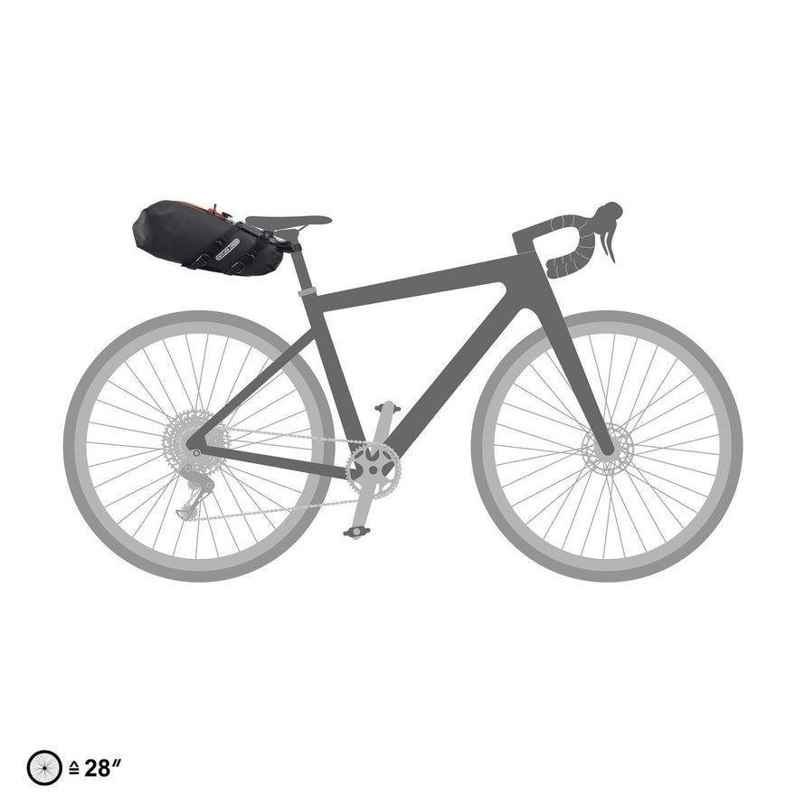 Sacoche de selle Ortlieb Seat-Lock 13 L noire avec fixation rapide pour vélo 28 pouces