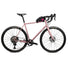 Sacoche top tube Moxie Swift Industries noire fixee sur cadre velo rose pour un acces rapide aux essentiels