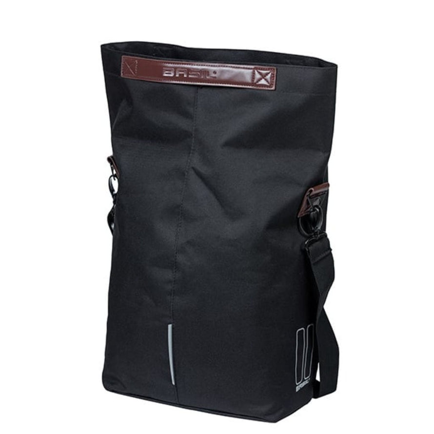 Sacoche vélo Basil City Shopper MIK 16L noire, design urbain et capacité idéale pour déplacements quotidiens