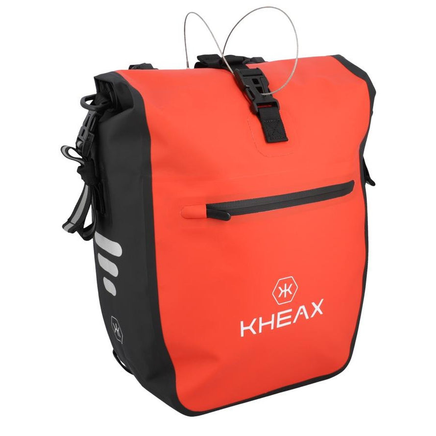 Sacoche de velo Izoard Mini Kheax rouge, etanche et pratique pour cyclistes urbains exigeants