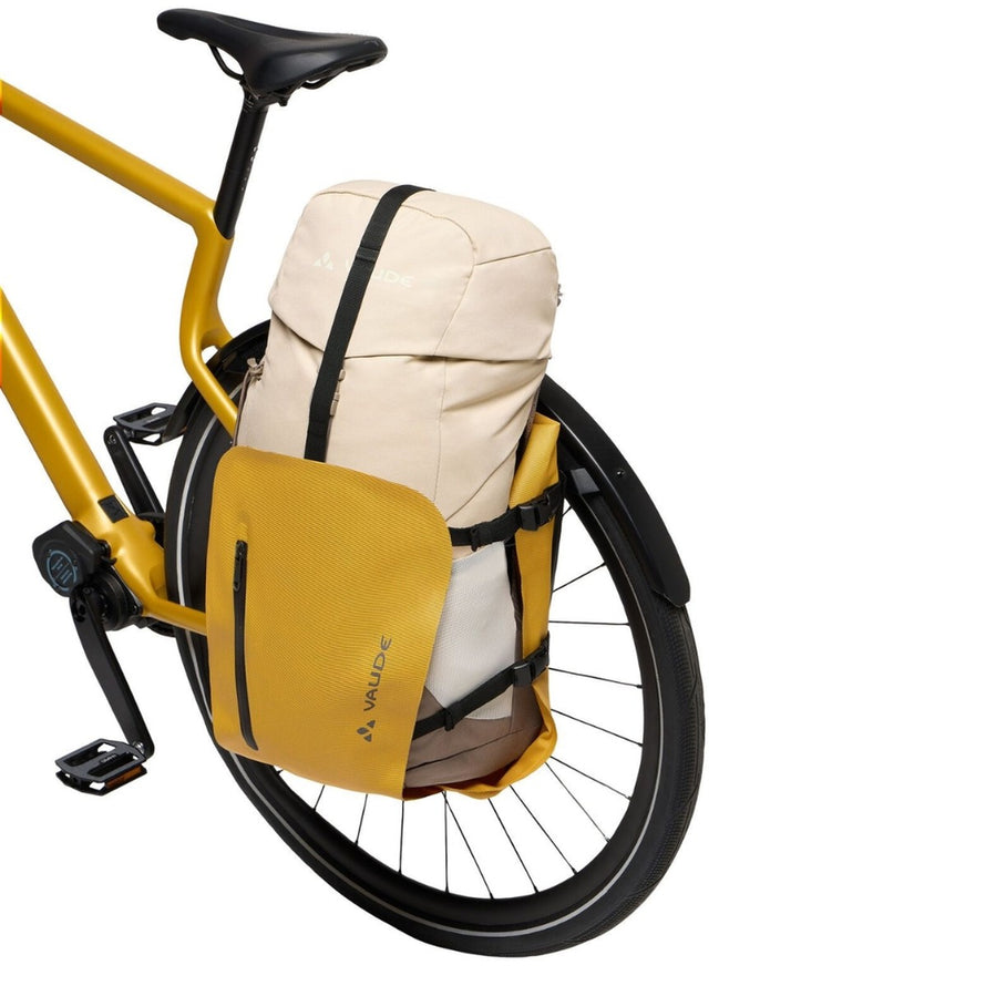 Sacoche de velo Vaude Free Cargo jaune avec rangement exterieur impermeable et robuste pour cyclistes exigeants