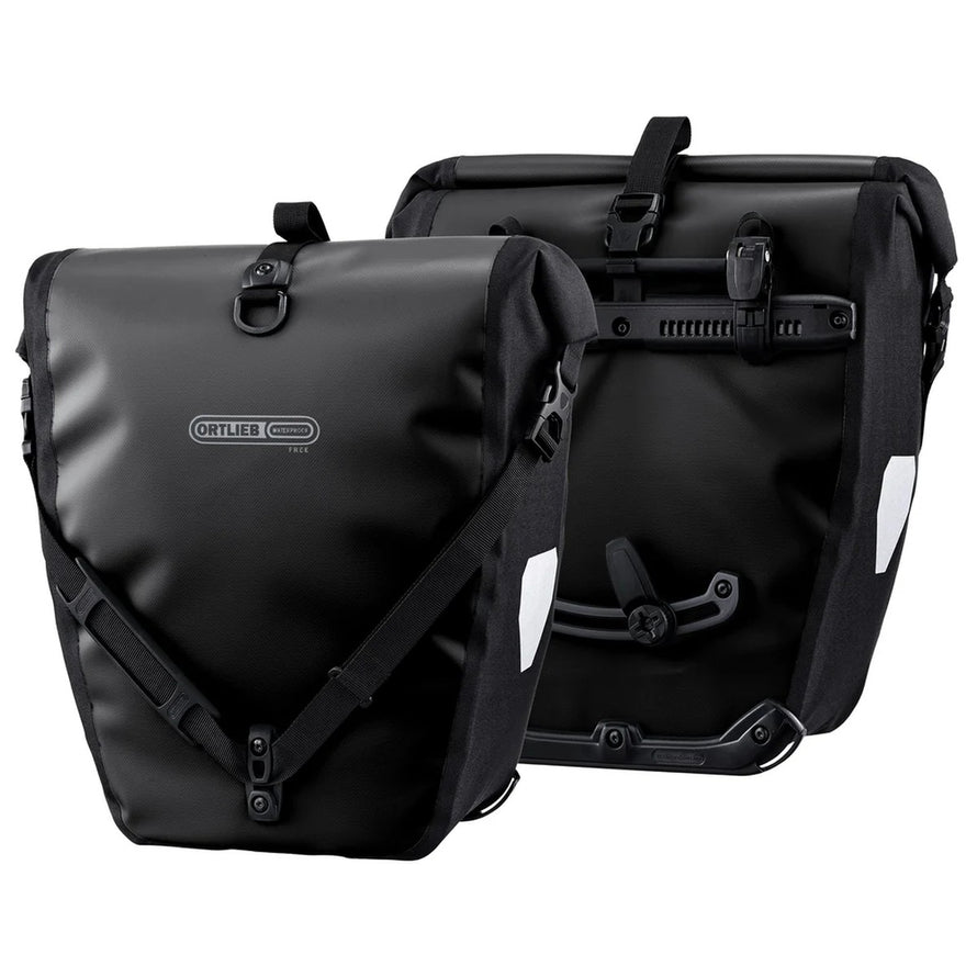 Sacoches arriere Ortlieb Back Roller Free 2x20L noir mat avec fixation rapide et etanche pour velo