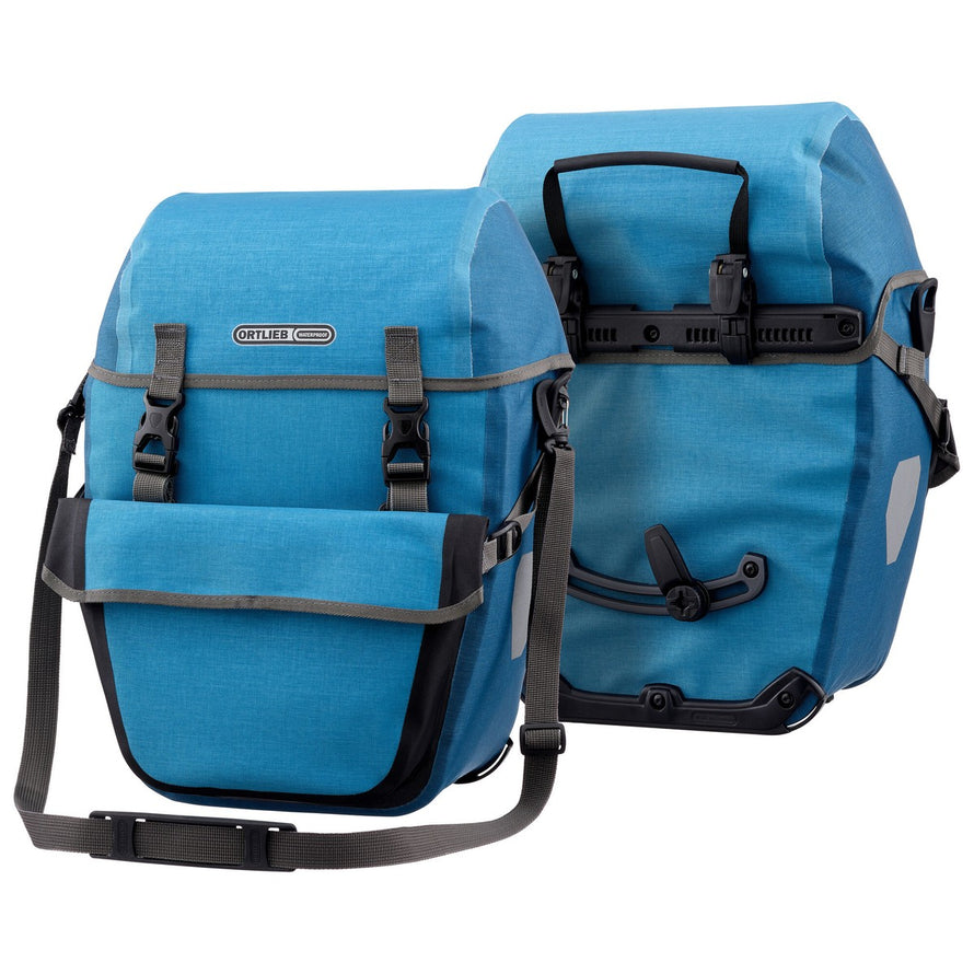 Sacoches arrière Ortlieb Bike Packer Plus 2 x 21L bleu, étanches et résistantes pour vélo de randonnée