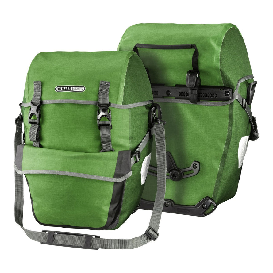 Sacoches arriere Ortlieb Bike Packer Plus 2 x 21L vertes, imperméables et pratiques pour vélo de randonnée