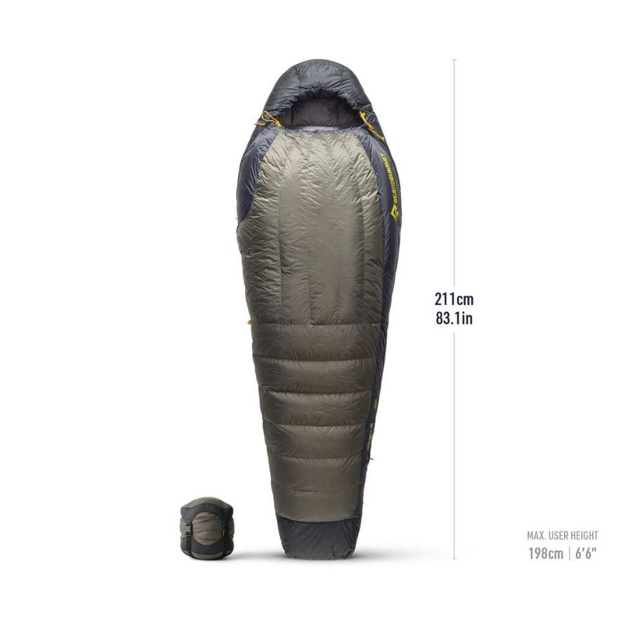 Sac de couchage Spark Pro Sea to Summit ultralight avec dimensions optimales pour randonnée et bivouac