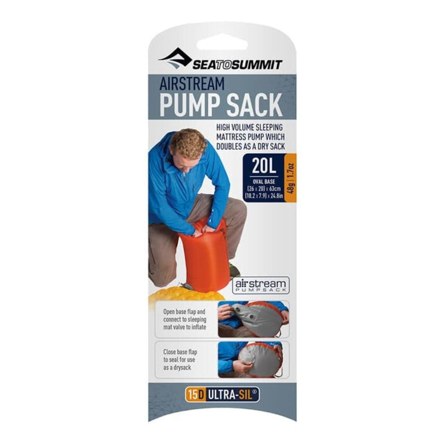 Sac pompe etanche Air Stream 20L Sea to Summit pour gonflage efficace et protection optimale du materiel outdoor