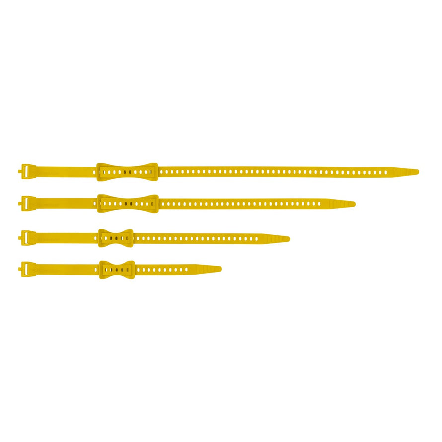 Set de 4 sangles Sea to Summit Stretch-Loc jaunes en TPU avec verrouillage ajustable pour vélo et outdoor