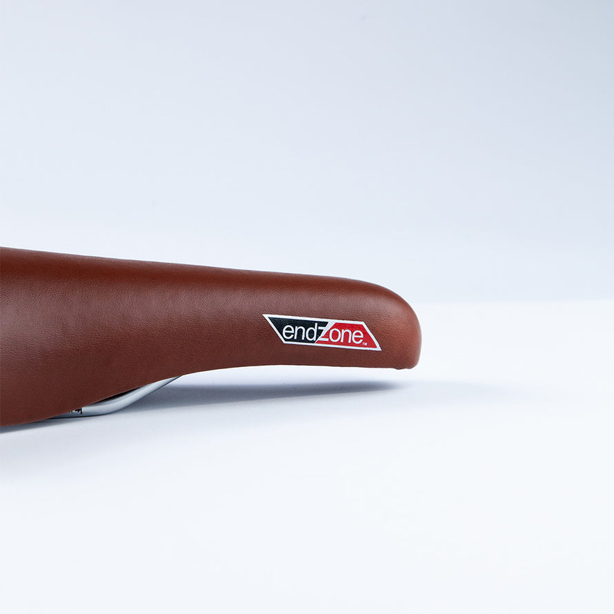 Selle vélo vintage couleur marron imitation cuir marque endzone