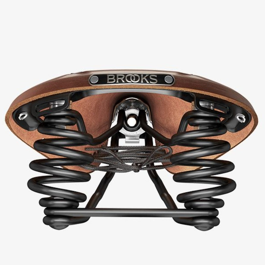 selle de vélo en cuir avec suspension et canal central Flyer Carved Brooks 