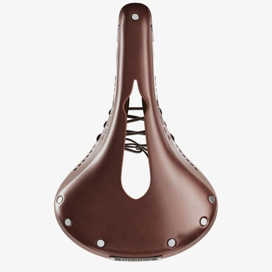selle de vélo en cuir et suspension et canal central Flyer Carved Brooks antic brown