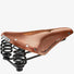 selle de vélo en cuir avec suspension et canal central Flyer Carved Brooks honey