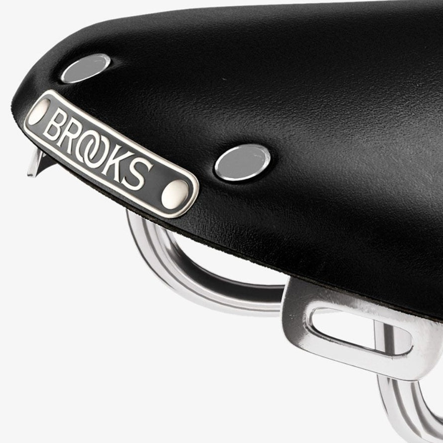 Brooks selle velo en cuir Swallow B15 vue de la plaque