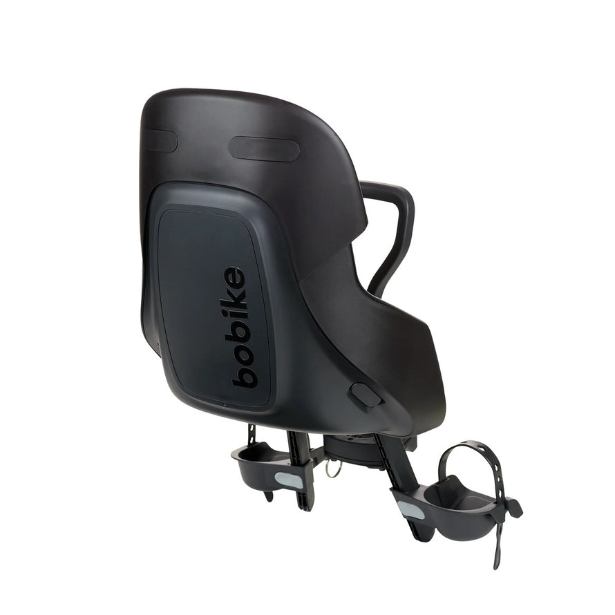Siege velo avant Bobike Exclusive Evolve Mini ICR noir avec fixation robuste pour enfants de 9 a 15 kg